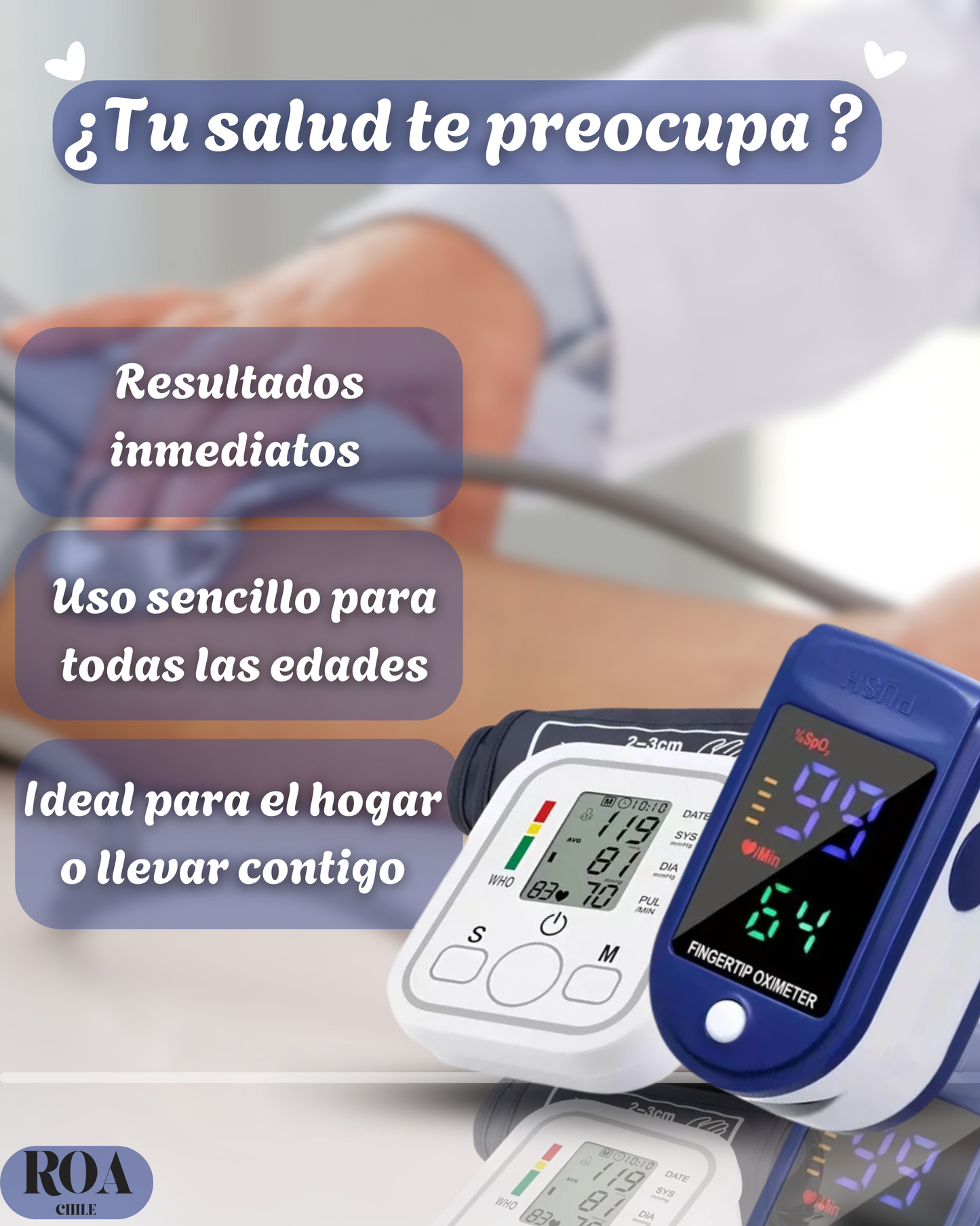 1 OXÍMETRO + TOMA PRESIÓN DIGITAL DE REGALO🎁: TU SALUD EN TUS MANOS