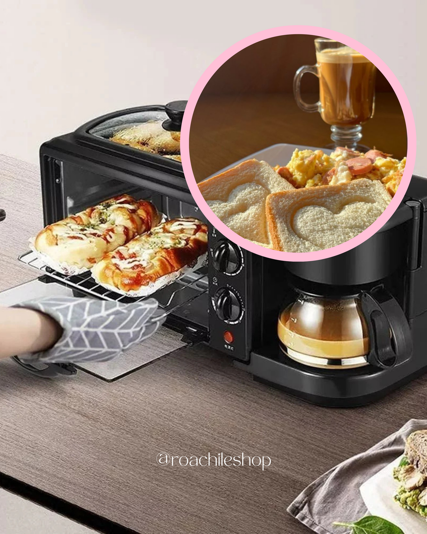 Maquina de Desayuno 3 En 1 Multifuncional