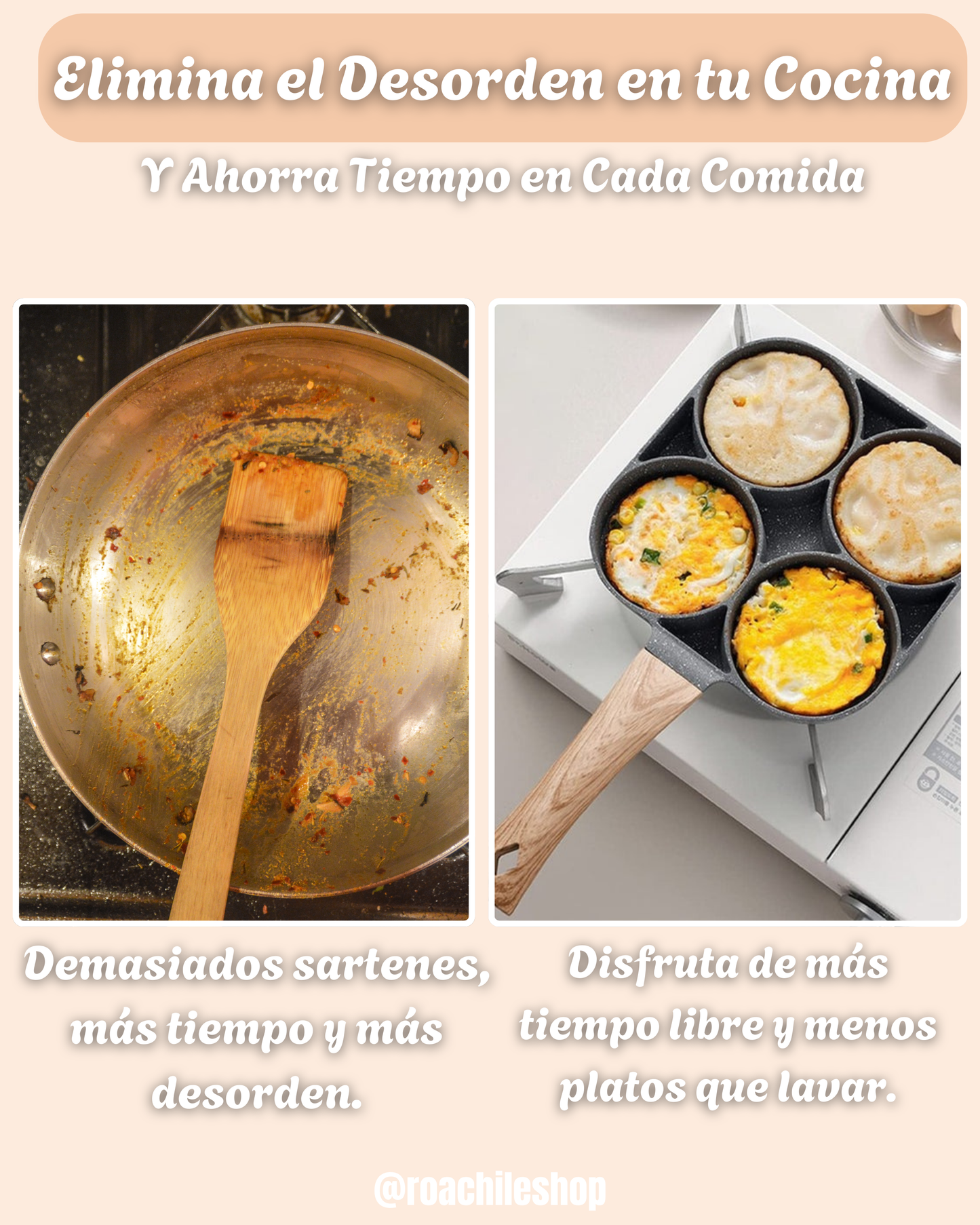 Sartén 4 en 1 Antiadherente – Cocina Rápida y Fácil