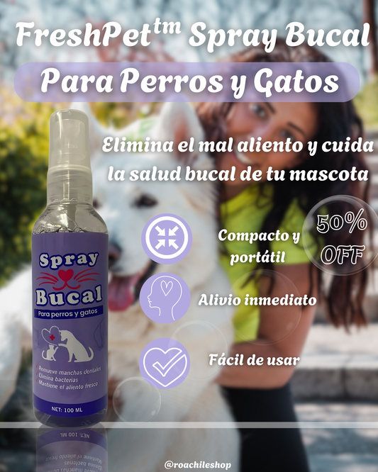 FreshPet™ Spray Bucal Para Perros y Gatos