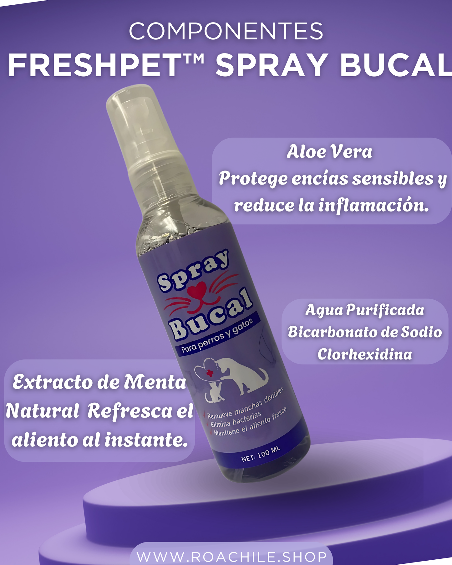 FreshPet™ Spray Bucal Para Perros y Gatos