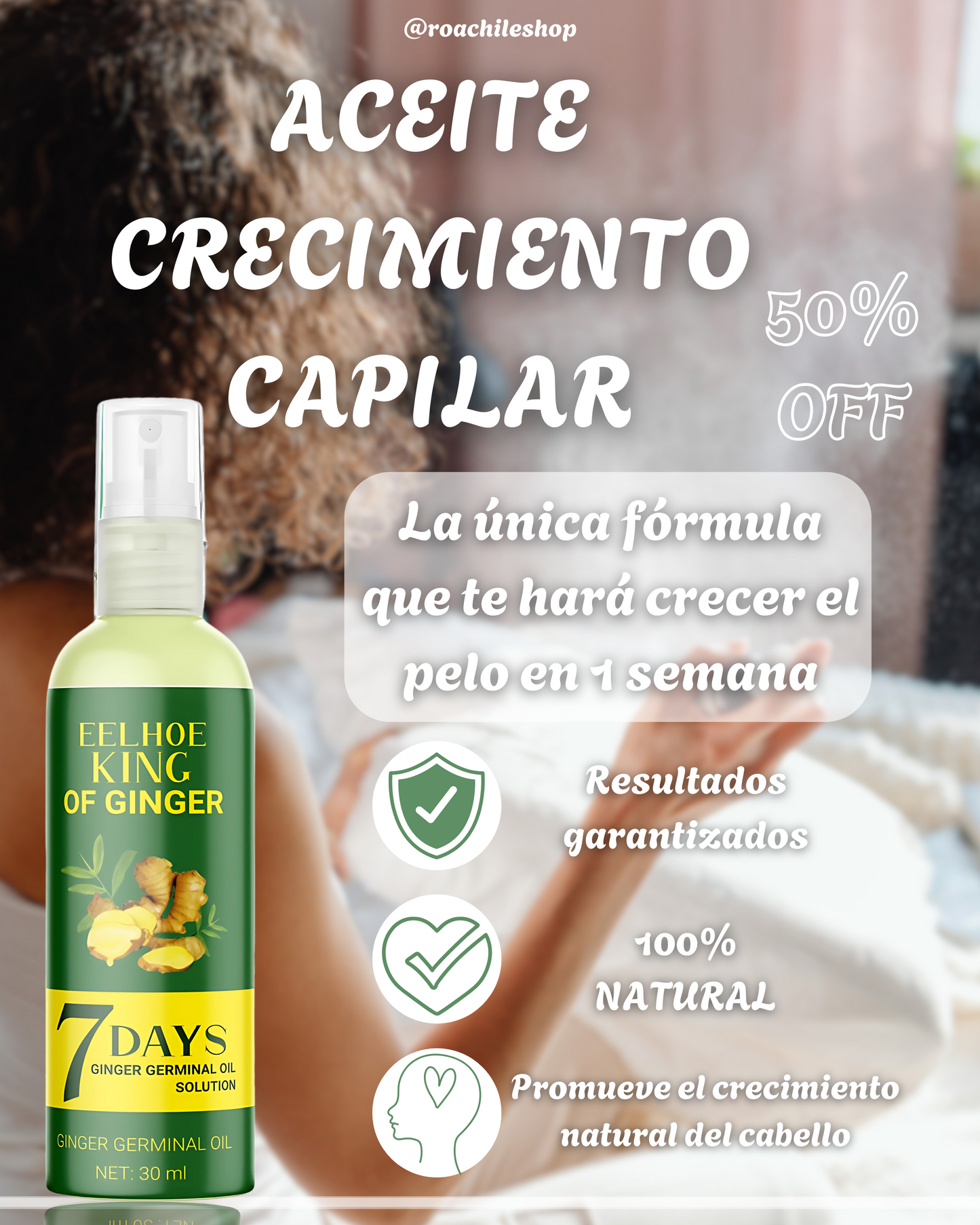 KING OF GINGER HAIR™ ACEITE CAPILAR - 7 DÍAS + SERUM ANTICANAS DE REGALO