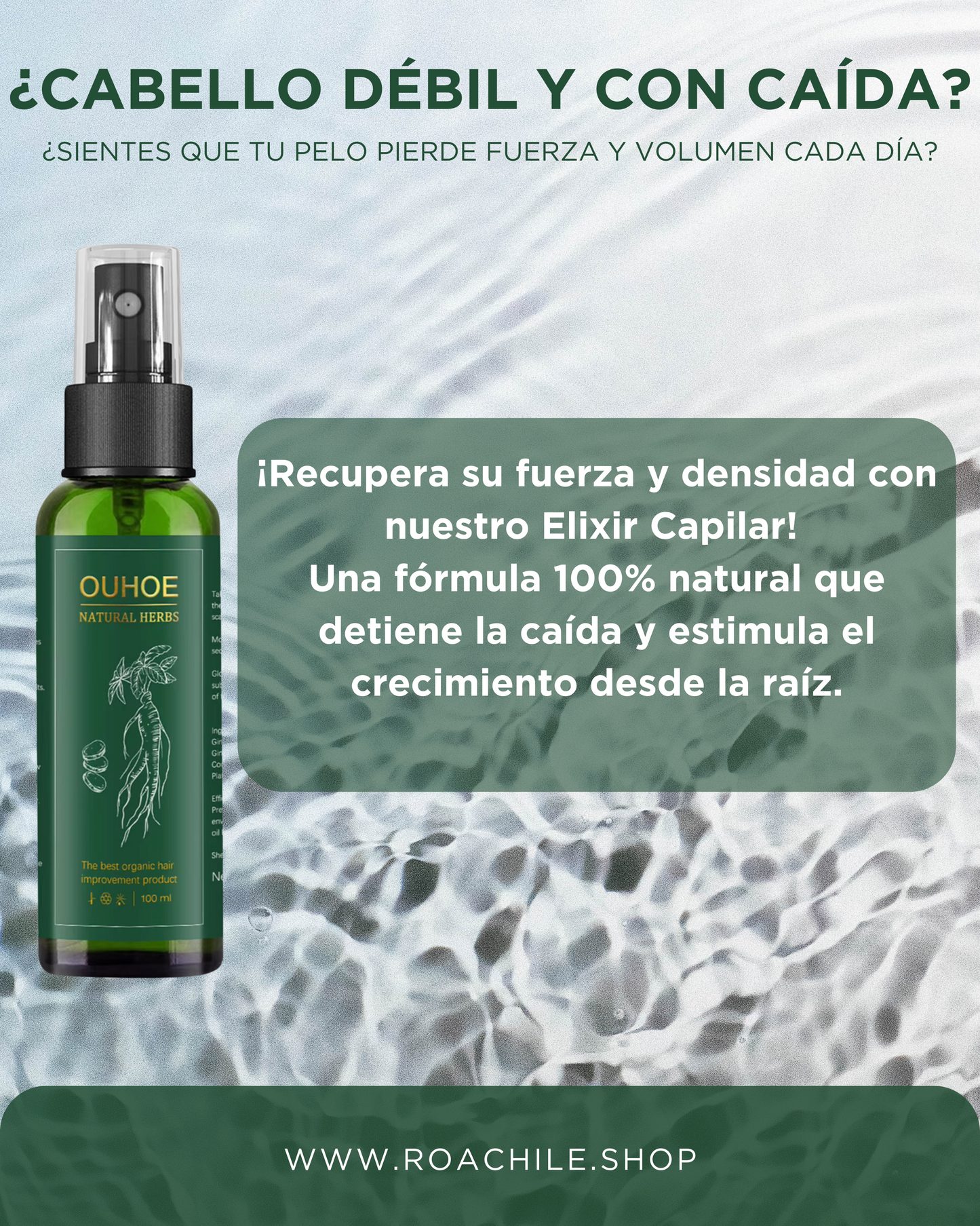 Elixir Capilar - Controla la Caída y Estimula el Crecimiento Natural del Cabello