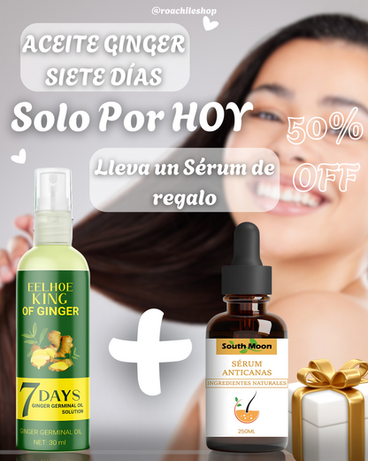KING OF GINGER HAIR™ ACEITE CAPILAR - 7 DÍAS + SERUM ANTICANAS DE REGALO
