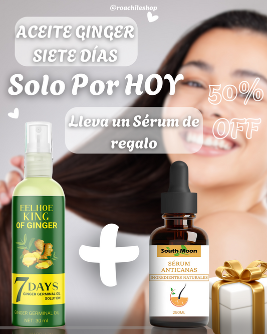 KING OF GINGER HAIR™ ACEITE CAPILAR - 7 DÍAS + SERUM ANTICANAS DE REGALO